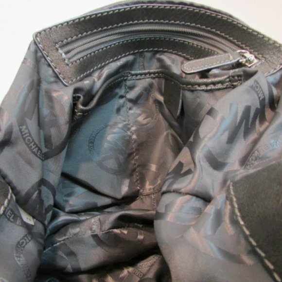 Michael Kors Steel Gray Leather Shoulder Bag - Picture 12 of 16